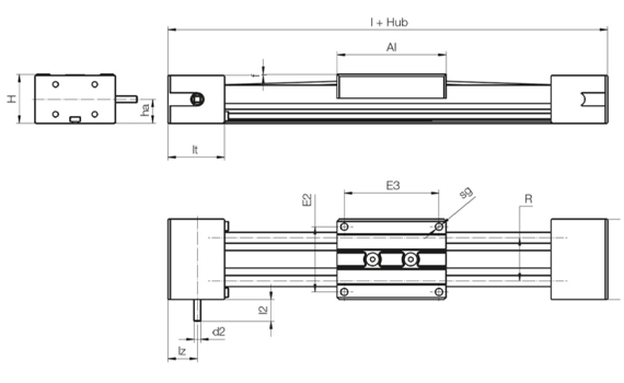 Linear axis for the explosion-proof area