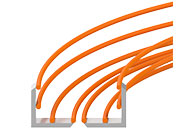Rotating energy supply with tube troughs