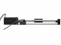 Low profile linear axis with aluminium and plastic components