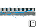 e-chain® with crossbars at every link