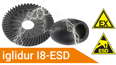 3D printed parts made of ESD material