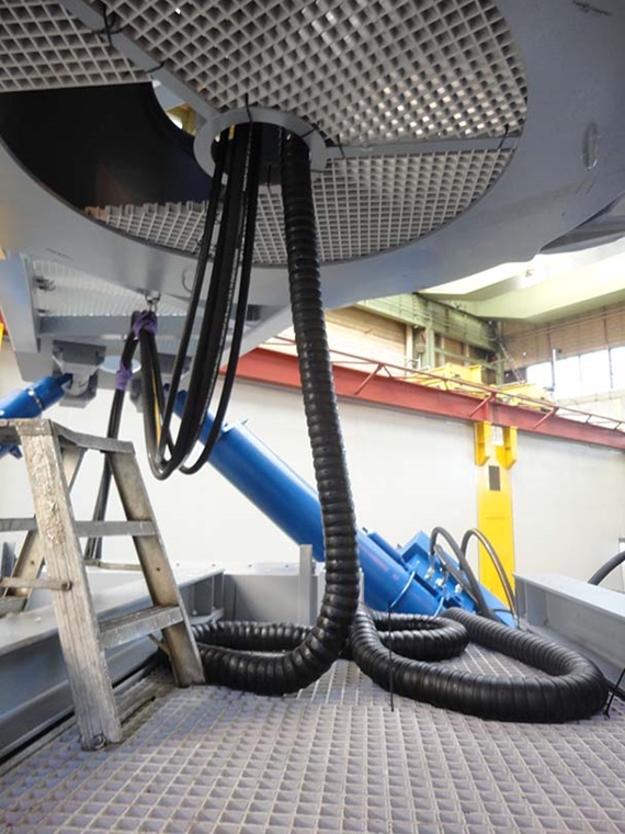 triflex® for cable guiding on a hexapod of a gangway on a ship