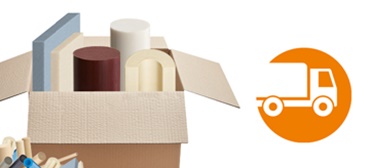 Delivery of the injection moulded or machined components