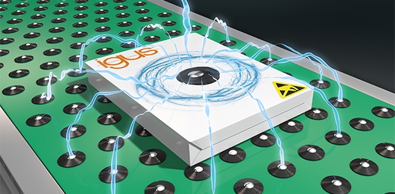 ESD component: antistatic ball transfer unit