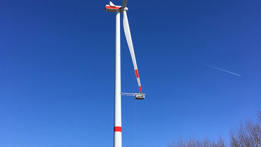 Working platform wind turbine