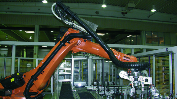 Robot assembly station