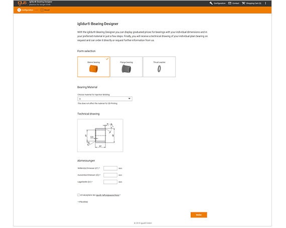 iglidur® Bearing Designer