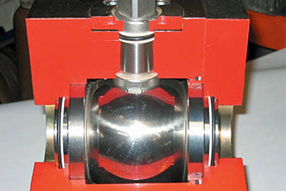 Ball valve with iglidur X plain bearings