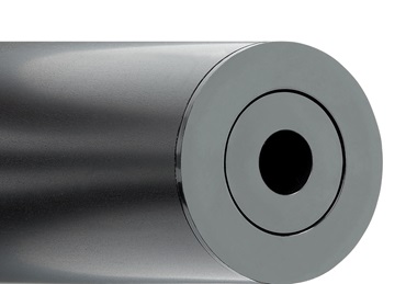 Black hard anodised xiros® guide roller made of aluminium