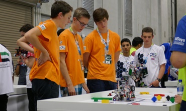 Robo TV with their Lego robot