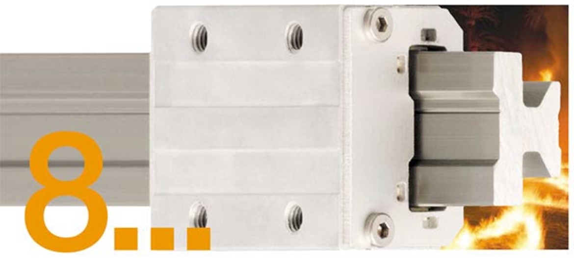 Profile rails work smoothly and are wear free when in conjuntion with igus' plastic bearings